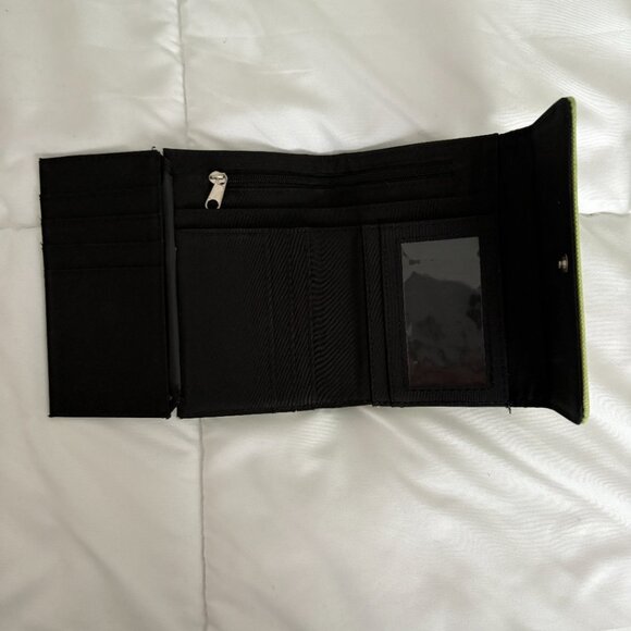 Fashion Bag with Matching Wallet Green Stripes Spring Shoulder Bag Summer Purse - Picture 11 of 13